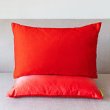 Red Silk Cushion Ombre Dipdye Throw Pillow
