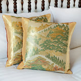 vintage Japanese obi pillows