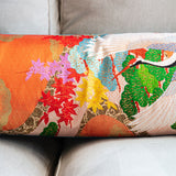 Mid section of the vintage kimono pillow by Hunted and Stuffed