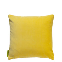 Silver Japanese Fans pillow -yellow velvet 13 inch square